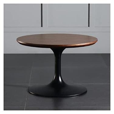 Imagem de Mesa de centro de design simples, mesa de centro moderna, mesa de centro redonda preta, mesas de centro redondas, mesa de centro de borda viva, mesas de centro de assentamento para sala de estar, mesa