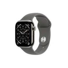 Apple Watch Series 11 GPS + Cellular, Caixa Natural de Titânio de 42 mm, Pulseira Esportiva Cinza-pedra, Tamanho P/M - MF8M4AM/A