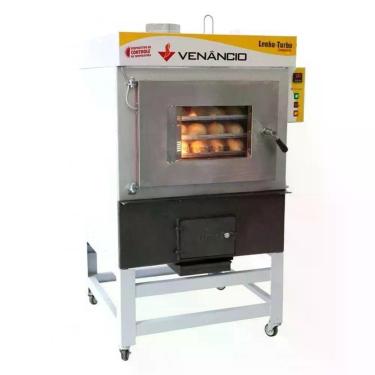 Imagem de Forno Turbo Ciclone A Lenha 5 Esteiras Venâncio Com Fornalha Frontal Fclt5 220v