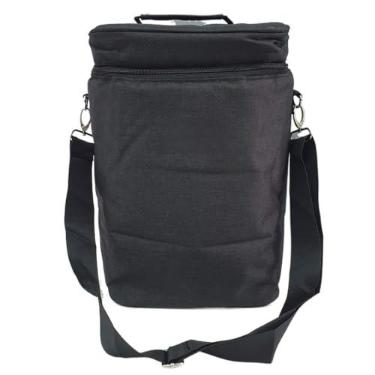 Imagem de Bolsa Térmica Wine Bag Porta Vinho Garrafa Taça 2 ou 4 Divisórias Transporte Bebida Alça de Ombro(4 Divisórias)