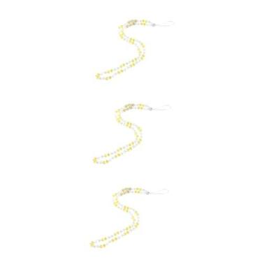 Imagem de BESPORTBLE 3 Pecas cordão de celular pulseira de telefone pulseira de câmera kits de cordão alças para celular chaveiro anti- Visto de trabalho alça de celular corrente de corda branco
