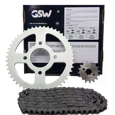 Imagem de Kit Coroa Pinhão Corrente Avelloz Az 160 Sem Retentor - GSW