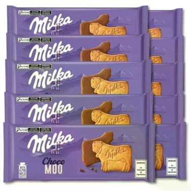 Imagem de Biscoito Milka Amanteigado Choco Moo Chocolate Kit 10un 120g, Milka, C