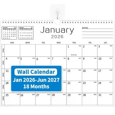 Imagem de Calendário de Parede MZD8391 18 Meses 2026-2027