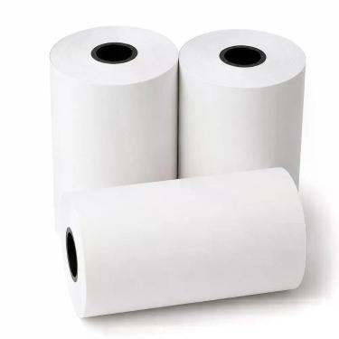 Imagem de Bobina Térmica 57X022 para Impressão Fiscal e Comercial com Papel 48g 57mm X 22m Branca Mais Luz