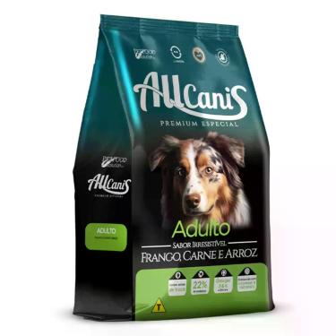 Imagem de Ração Allcanis para Cães Adultos de Porte Médio a Grande Sabor Frango,