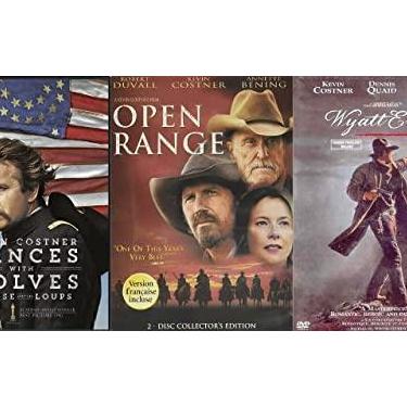 Imagem de Generic Triplo Filme De Faroeste Kevin Costner: Dança Com Lobos / Wyatt Earp Em Campo Aberto (Dvd 3 Unidades)
