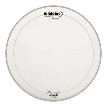Imagem de Pele de Bateria 14" Density WC2 Coated Duplo Filme para Tom e Caixa Branco Williams