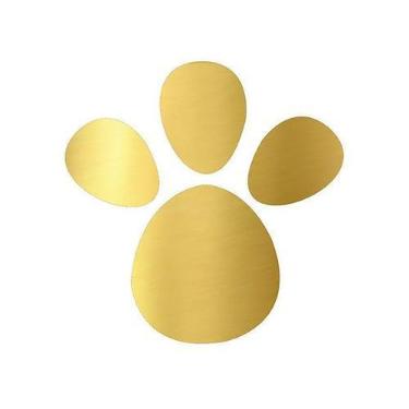 Imagem de Adesivo "Patinha" - Ref.2070 - Hot Stamping - Dourado - 25 unidades - 