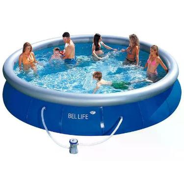 Imagem de Piscina Inflável 11000 Litros com Kit Completo Grande para Quintal e L