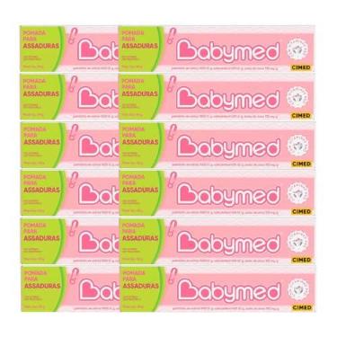 Imagem de Genérico Kit 12 Pomadas Para Prevenção de Assaduras Babymed Rosa 45g