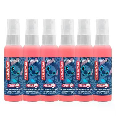 Imagem de Spray Bucal Dentalclean Stitch Aromatizante para Mau Hálito Antisséptico sem Álcool Cereja 30ML 6 Unidades