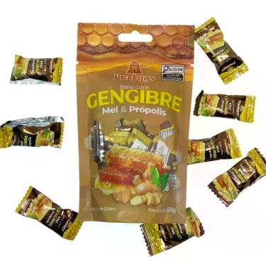 Imagem de Bala com Gengibre e Mel & Própolis 60g Kit com 10 - Prodapys