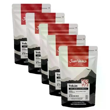 Imagem de Café em Grãos Importado Colombiano Juan Valdez Volcán Kit 5 Pacotes de