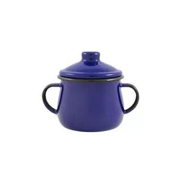 Imagem de Açucareiro Esmaltado Azul 380 Ml Ewel
