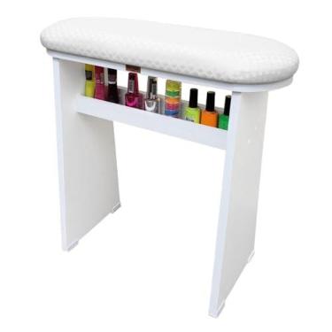 Imagem de Apoio Suporte Das Pernas ou Pé Pedicure Manicure Ergonômico Nails EXTREMO CONFORTO PREMIUM em MDF (Branco)