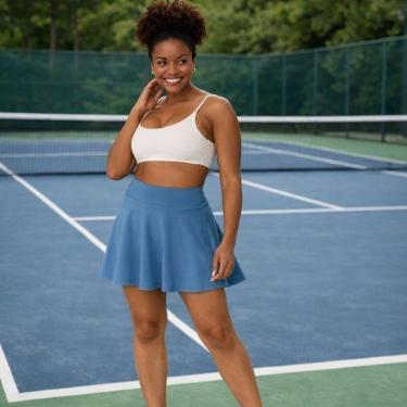 Imagem de Shorts Saia Esportivo Godê com Shorts Embutido e Bolsos - Malwee, M, C