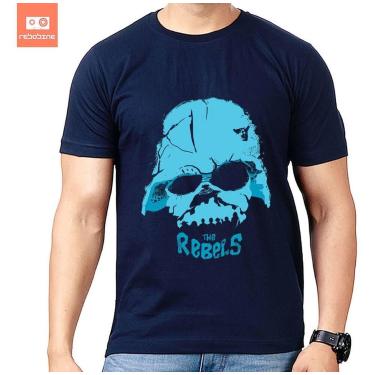 Imagem de Camiseta Star War Goonies Darth Vader Filme Retro - Tee Geek, GG, Azul