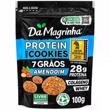 Imagem de Mini Cookies Protein 7 grãos Amendoim - Da Magrinha 100g