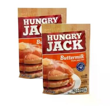 Imagem de 2 Hungry Jack Buttermilk Massa Panqueca E Waffle Mix 198g