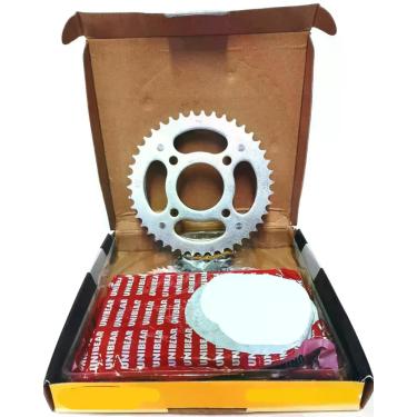 Imagem de Kit relação transmissão honda cg 150 cg150 fan titan ks es esd esi aço