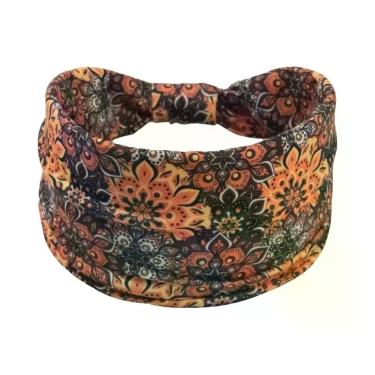 Imagem de Bandana Boho Mandala para Mulher - Faixa de Cabelo Elástica e Absorven