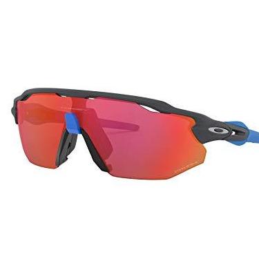 Imagem de Óculos de sol retangulares Oakley OO9442 Radar EV Advancer, Carbono Fosco/Lanterna Prizm Trail, 38 mm