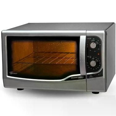 Imagem de Forno Elétrico de Bancada Fischer Gourmet Grill Autolimpante 44L 1750W Inox com Timer e Luz Interna 110V