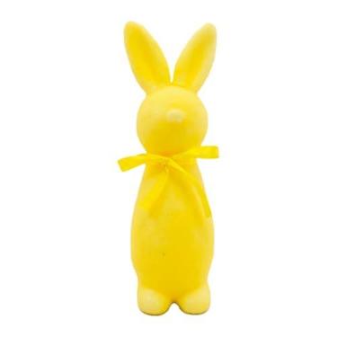 Imagem de Lilihuimaoyi Estatueta de Da Páscoa Flocado, Estátua de, Decoração de Páscoa, Enfeite de Mesa Fofo para Sala de Estar, Jardim E Pátio, Amarelo, Tamanho real