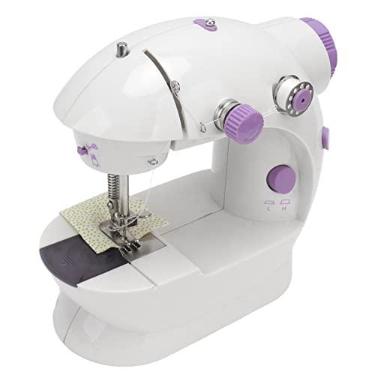 Imagem de Máquina de Costura Elétrica Portátil Estrutura Conveniente Compacta Durável Multiuso Mini Máquina de Costura Economize Espaço para Presentes (Plugue UE)