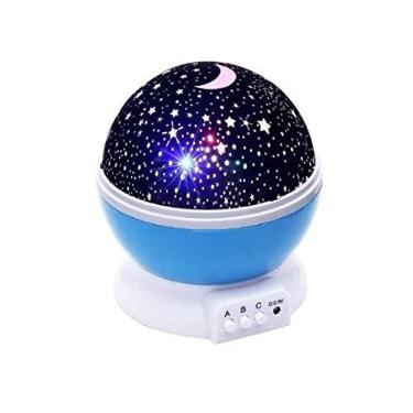 Imagem de Luminária Abajur Infantil Estrelas No Céu Giratório Projetor