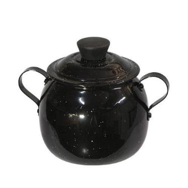 Imagem de Açucareiro de Mesa 500g Bojudo Em Alumínio Preto - Docesar