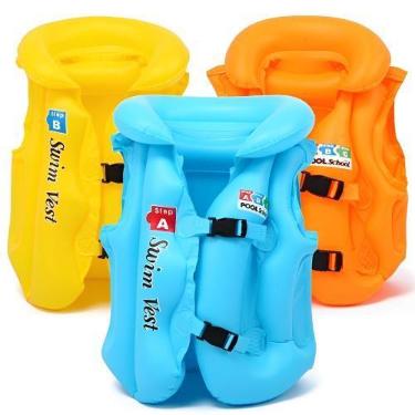 Imagem de Colete Boia Inflável Infantil Piscina Praia Lago Flutuador Salva Vidas