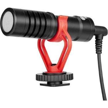 Imagem de BOYA BY-MM1 Microfone de Vídeo Shotgun, Mini Microfone de Gravação Compacto Universal na Câmera, Condensador Direcional para DSLR, Filmadora, iPhone, Smartphones Android, Mac, Tablet
