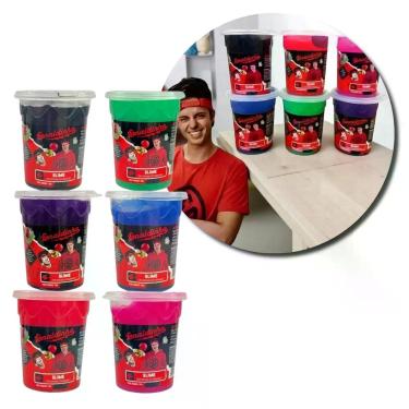 Imagem de Slime Gelastica Enaldinho 120 GR Macio e Elástico Super Maleável Que Não Gruda nas Mãos Rosa, Vermelho, Verde, Azul