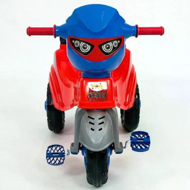 Imagem de Triciclo Infantil Baby City Duas Funções Passeio e Pedal com Haste-Guia e Porta-Objetos Vermelho Maral
