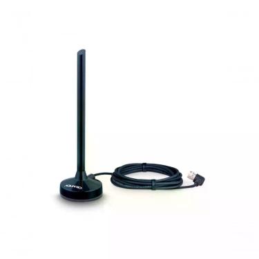 Imagem de Antena interna-externa Digital HDTV Aquário DTV-100P para TV com Recepção 4K VHF UHF FM e Base Magnética Compatível