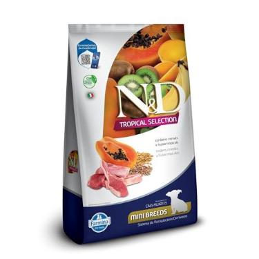 Imagem de Ração Seca N&D Tropical Selection Cordeiro, Cereais e Frutas Tropicais para Cães Filhotes de Raças Pequenas 2Kg + 500g