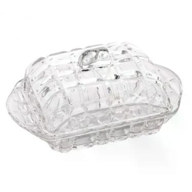 Imagem de Manteigueira De Cristal Tampa Transparente Retangular Lyor