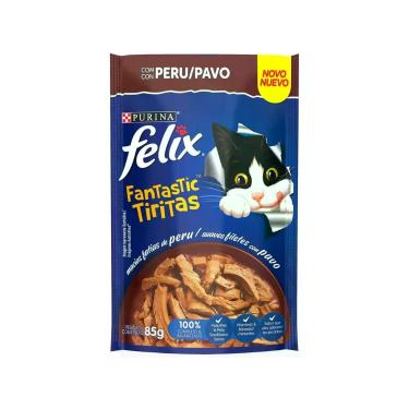 Imagem de Ração Úmida para Gato Adulto Sachê Felix - Fantastic Tiritas Peru 85g,