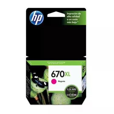 Imagem de Cartucho De Tinta Hp 670xl Cz119ab Deskjet 4615 4625 5525 Magenta