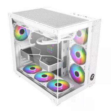 Imagem de Gabinete Gamer Arbaton Vidro Temperado ARGB Branco Draxen(drn30a-wh)
