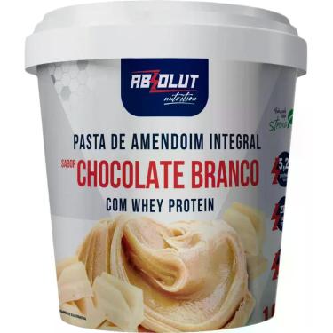 Imagem de Pasta de Amendoim Integral Absolut 500g com Whey Protein, Choc.branco