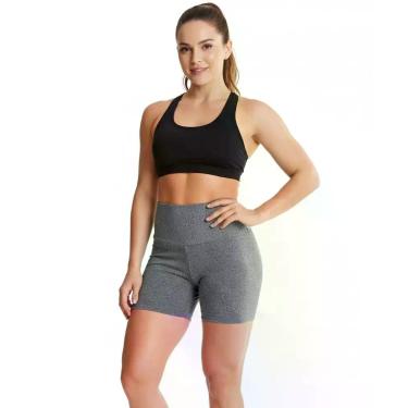 Imagem de Shorts Legging Feminino Moda Academia Ginastica Cintura alta Cós alto 