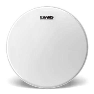 Imagem de Pele para Bateria Evans UV2 B10UV2 para Caixa e Tom 10' Revestimento Patenteado Duas Camadas Branca