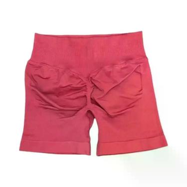 Imagem de Shorts De Yoga E Corrida Femininos De Cintura Alta Sem Costura, Elásti