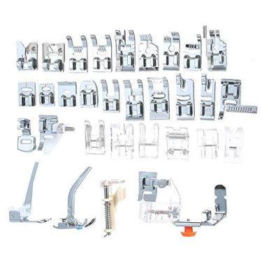 Imagem de Loijon 32pcs Calcador Conjunto de Peças e Acessórios para Máquinas de Costura Domésticas Pé de Costura Máquina de Costura Elétrica para Uso Doméstico