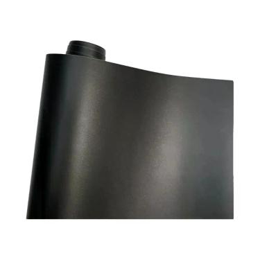 Imagem de Filme Vinílico Autoadesivo Preto Fosco Para Envelopamento De Carros, À