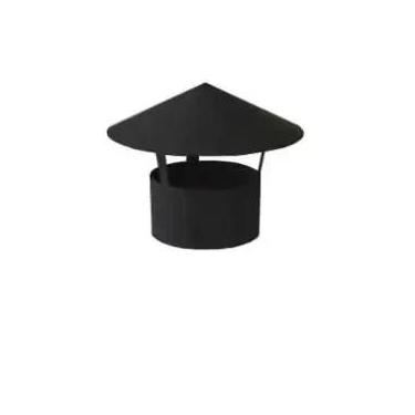 Imagem de Chapéu de 150mm para lareiras e churrasqueiras - preto - RR INNOVATE