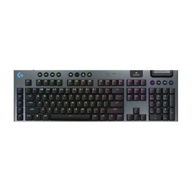 Imagem de Teclado Mecânico Gamer Sem Fio Logitech G915 X LIGHTSPEED com RGB LIGHTSYNC, USB ou Bluetooth, Teclas Programáveis, Switch de Baixo Perfil GL Brown Tactile, Bateria Recarregável - Preto